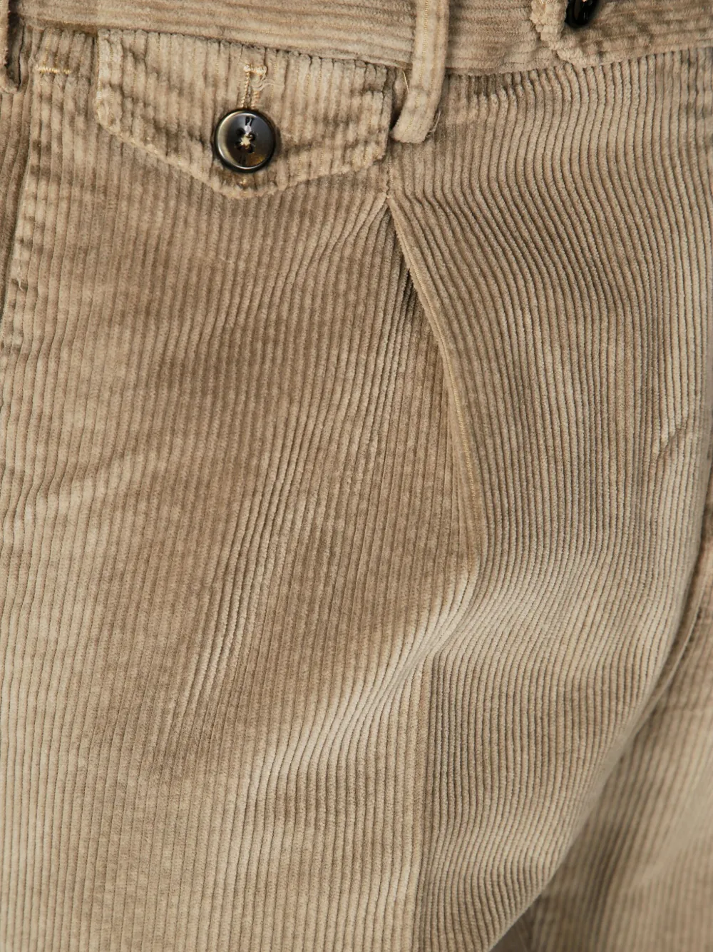 Pt Torino Pleated Corduroy Trousers In Brown