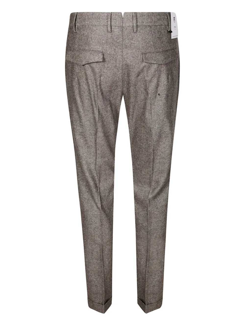 PT Torino herringbone pleated trousers - Grijs