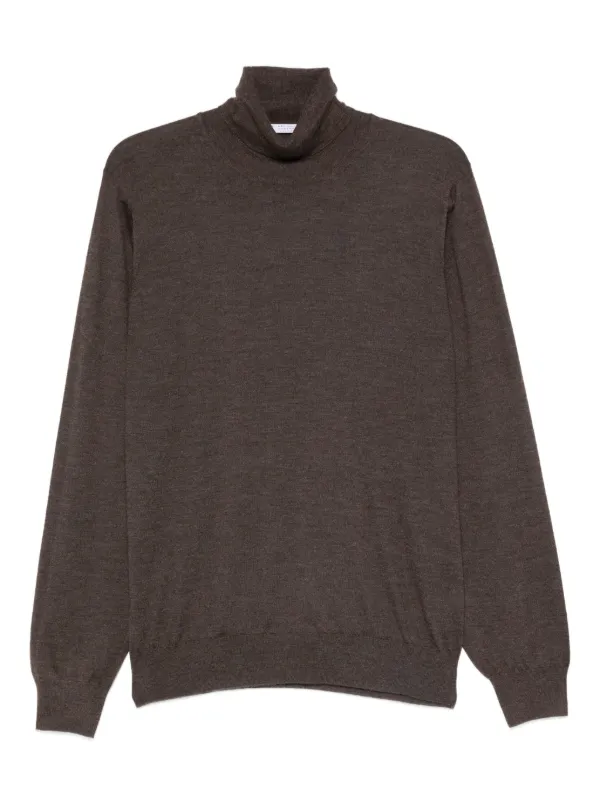 ブルネロクチネリ モニーレ タートル リブ ニット セーター ブラウン M Brunello Cucinelli タートルネック セーター | ブラウン | FARFETCH JP