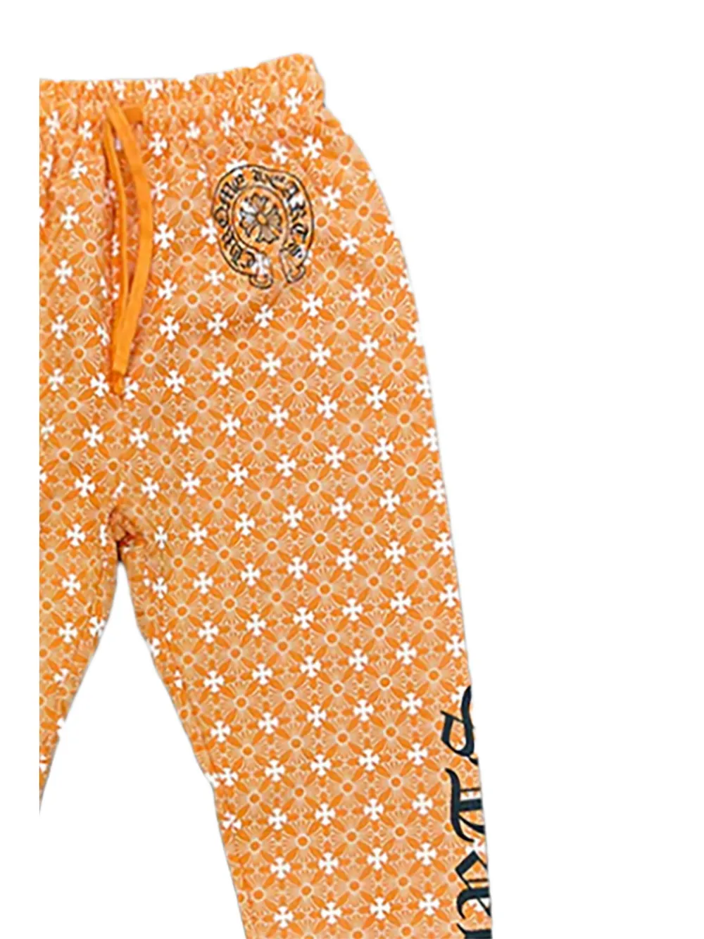 Chrome Hearts Plus Cross Horseshoe Track Pants In Orange