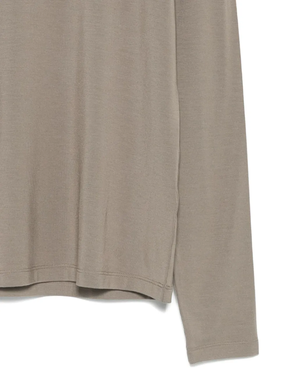 Le Tricot Perugia Crew Neck Blouse In Brown