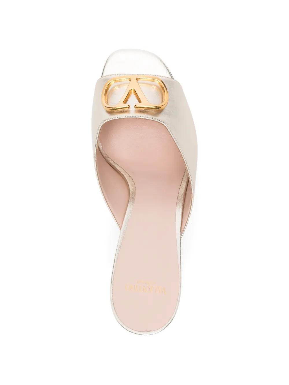 Valentino Garavani VLogo sandalen met hak Goud