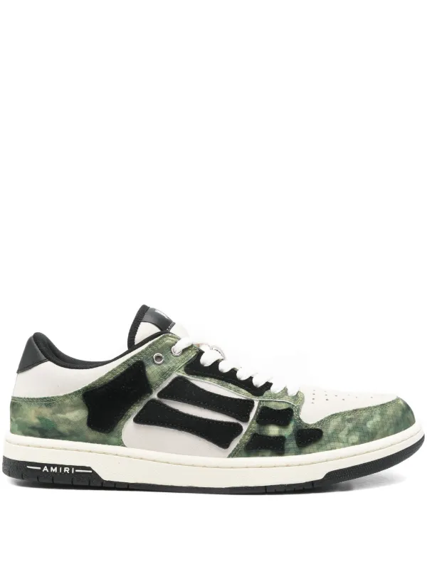 Amiri Camo Skel Top Low Sneakers in Neutrals
