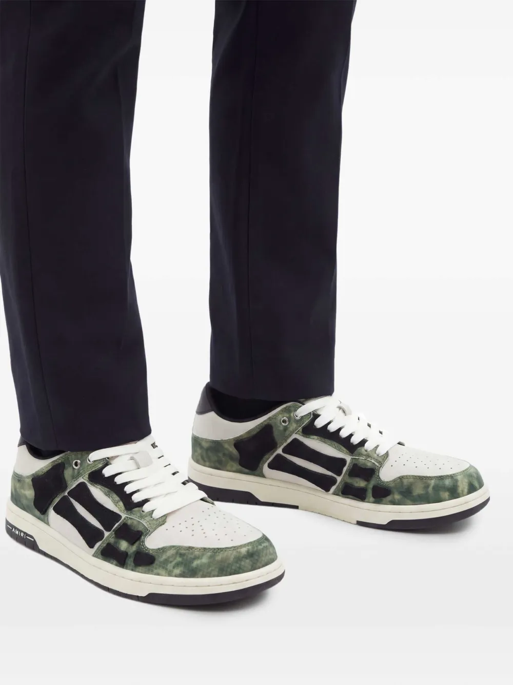 AMIRI Camo Skel Top Low Sneakers in Neutrals, view 2