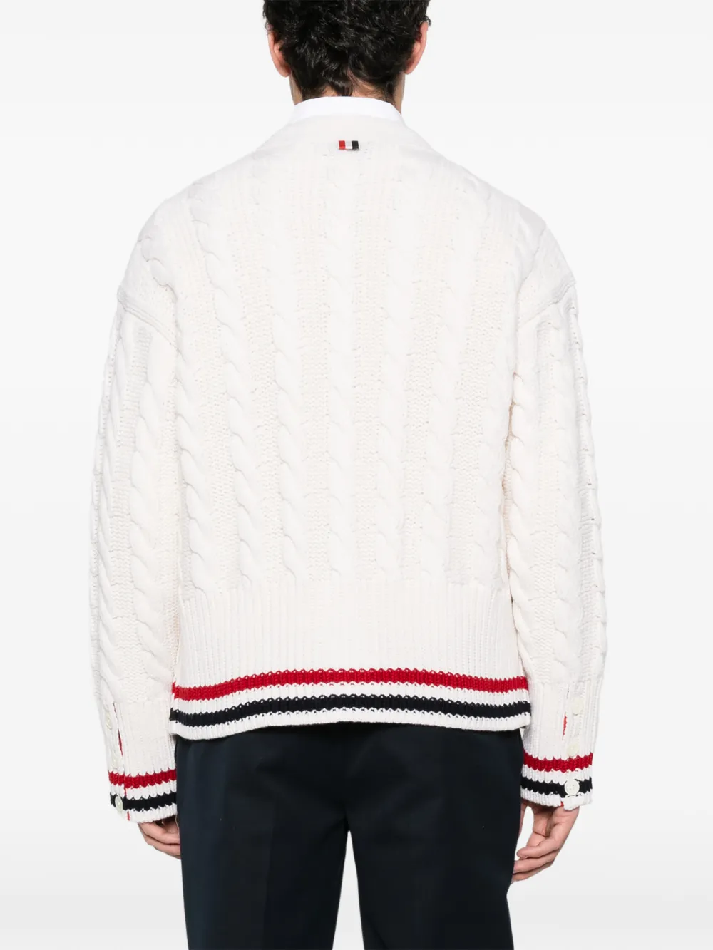 Thom Browne Kabelgebreid vest Wit