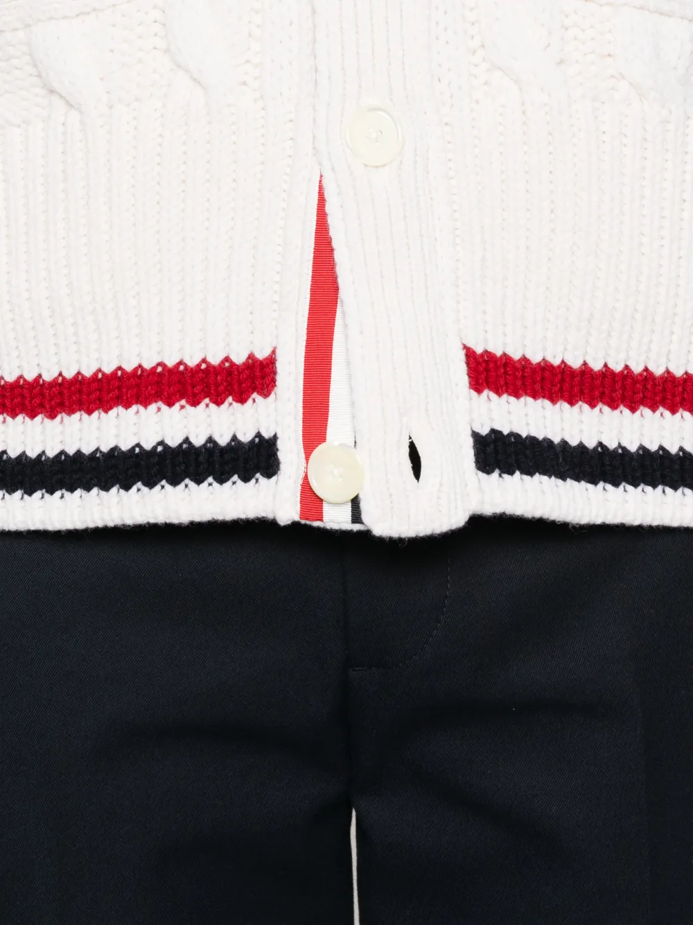 Thom Browne Kabelgebreid vest Wit