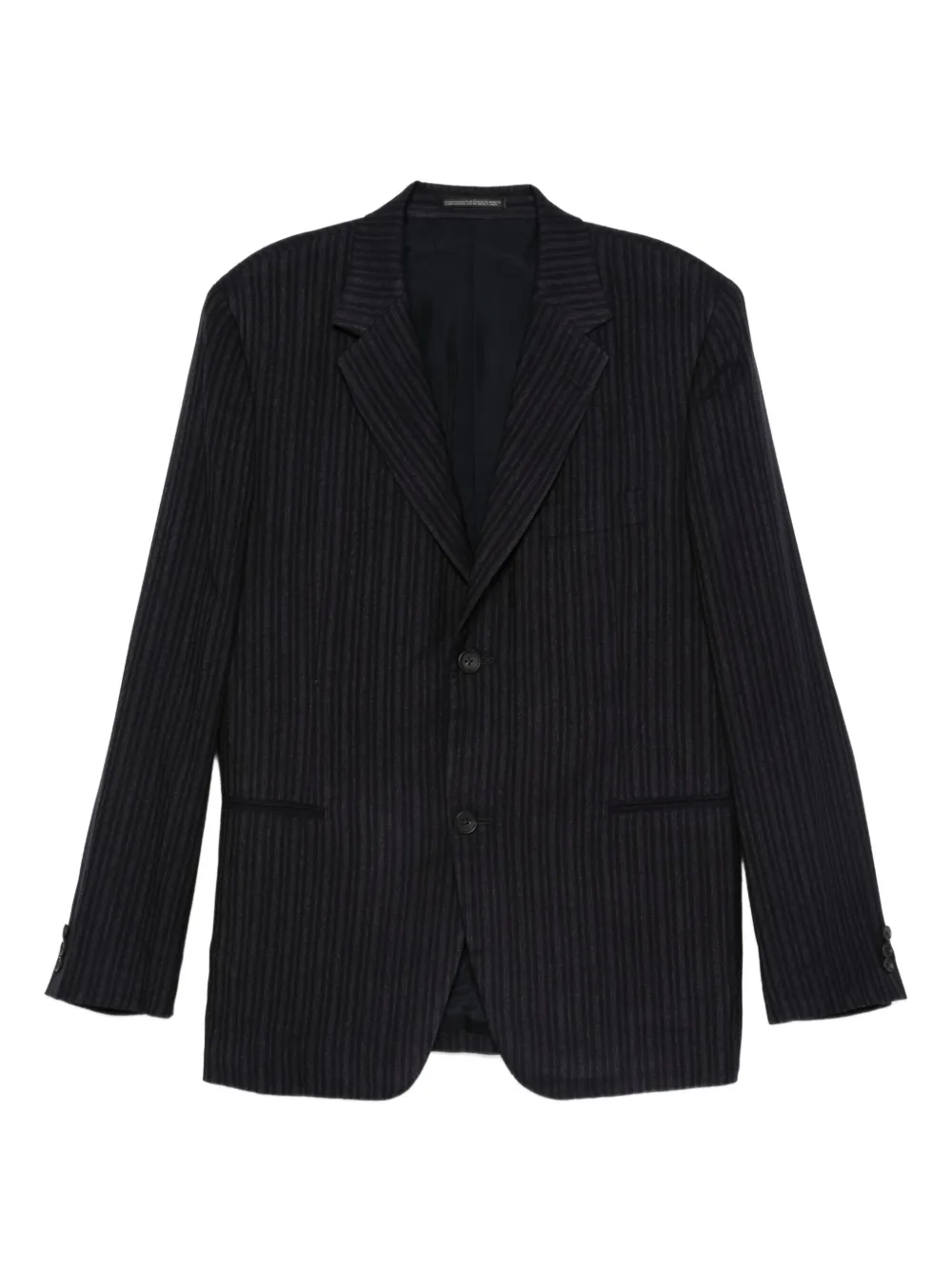 Yohji Yamamoto blazer con rayas estampadas y botones | negro | Image 1
