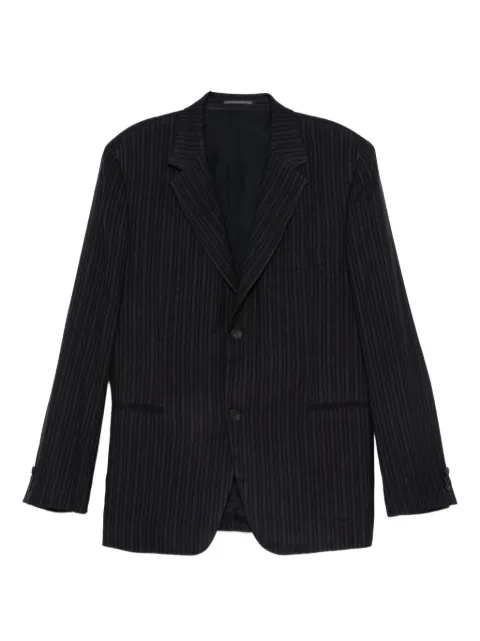 Yohji Yamamoto striped single-breasted blazer
