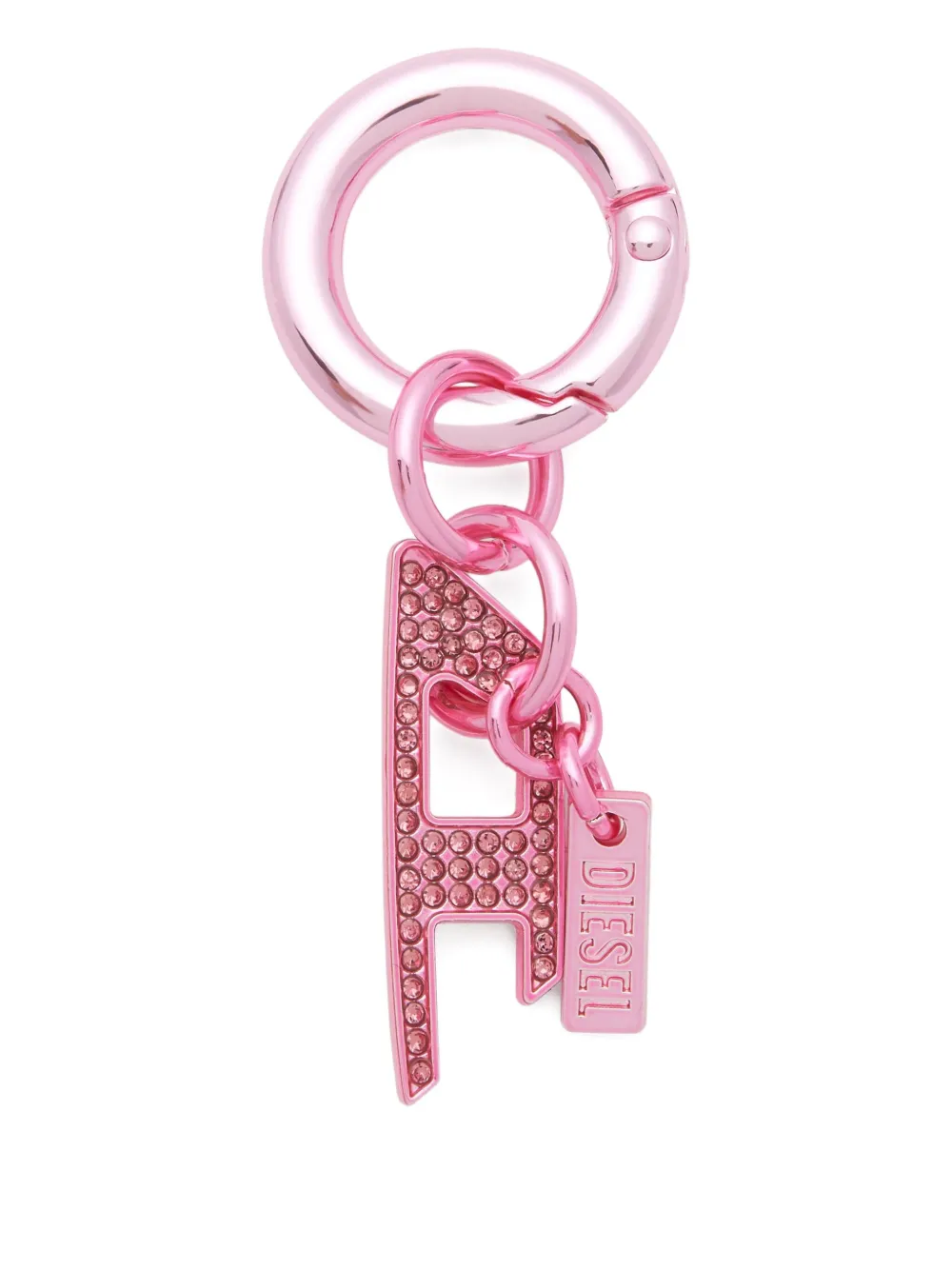 Diesel rhinestone charm-d keyring | Pink | Image 1