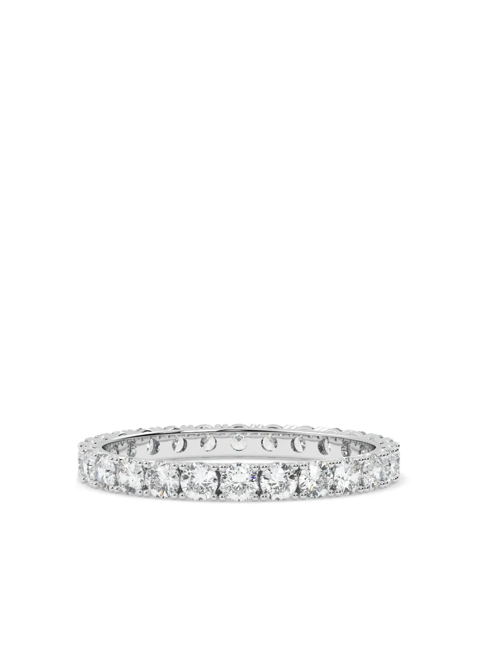 Tilla 14k White Gold Lab Grown Diamond Wedding Band Ring In Silver