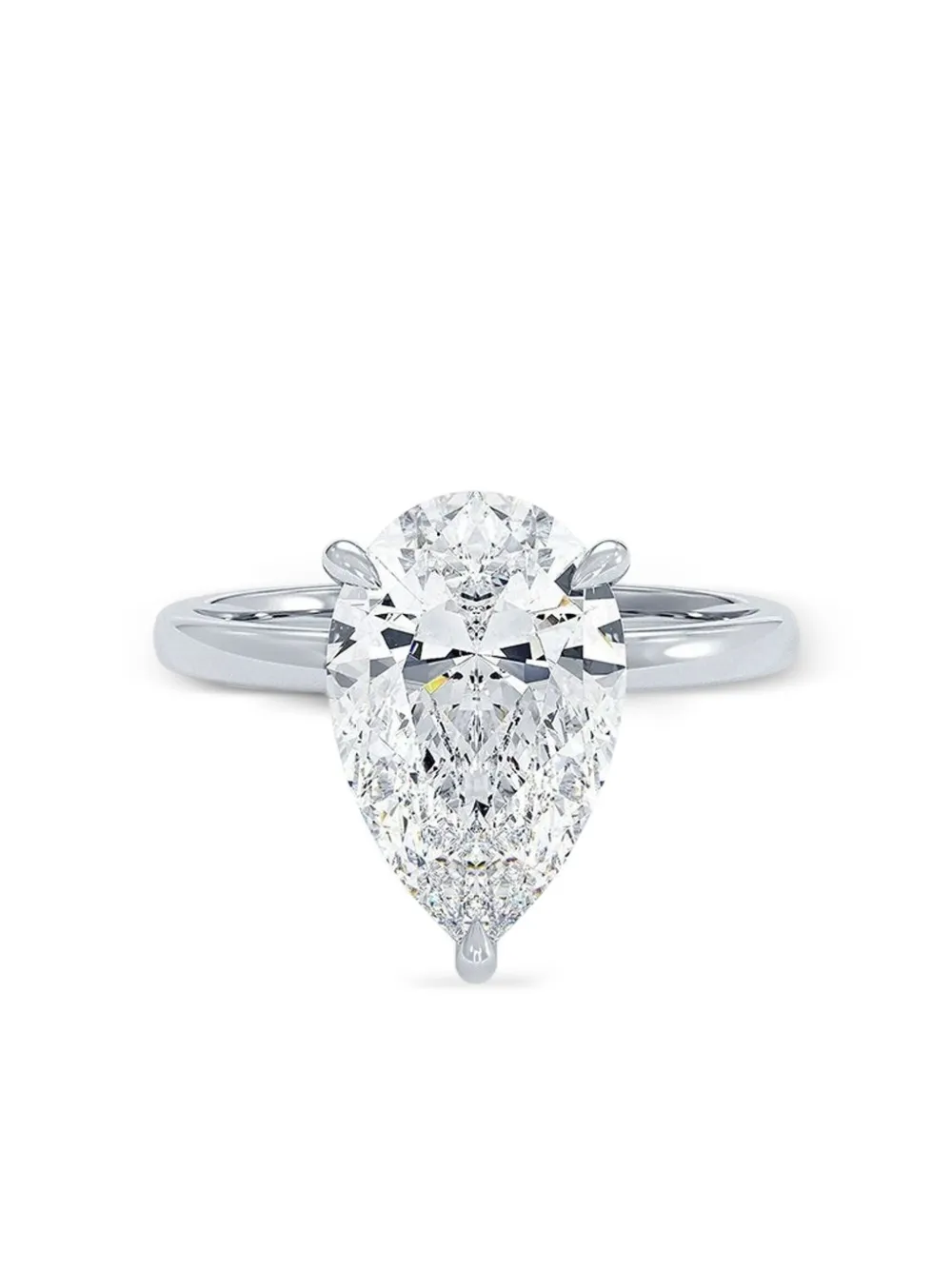 Tilla 14K white gold diamond solitaire ring | Silver | Image 1
