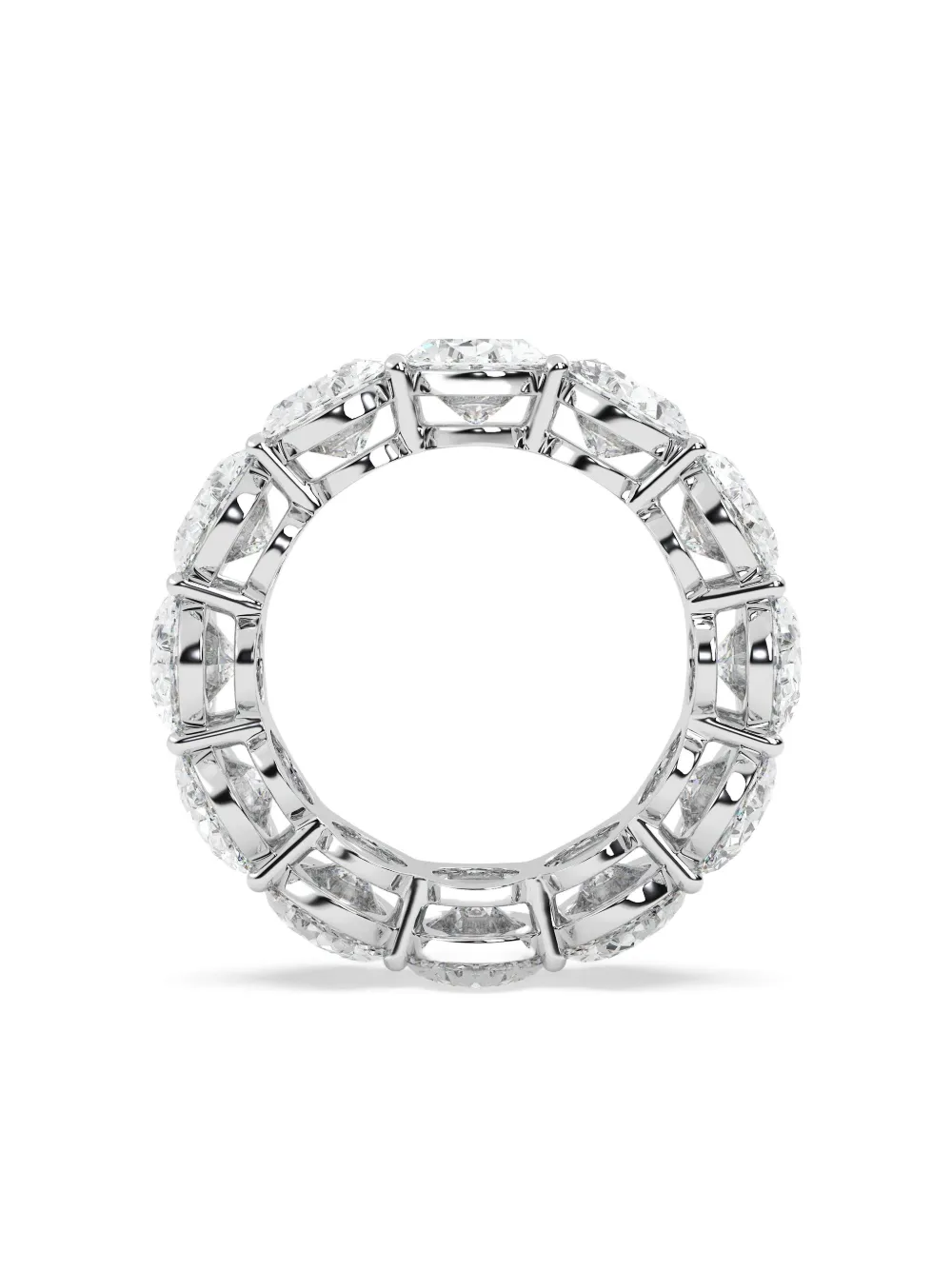 Tilla 14k White Gold Oval Lab Grown Diamond Ring In Silver