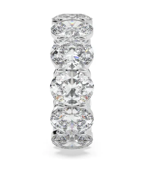Tilla anillo ovalado en oro blanco de 14kt con diamantes