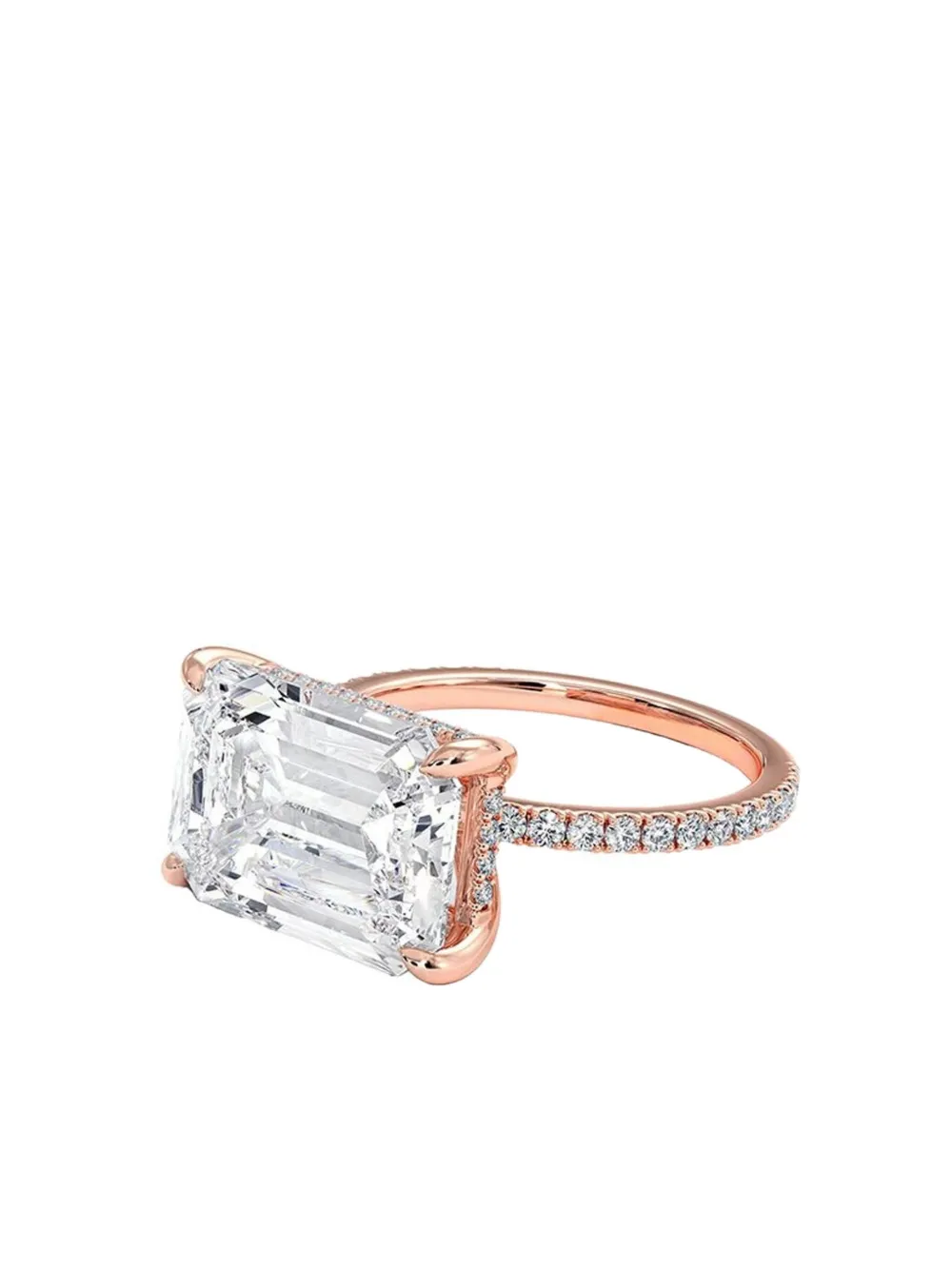 Tilla 14k Rose Gold Lab-grown Diamond Ring In Metallic