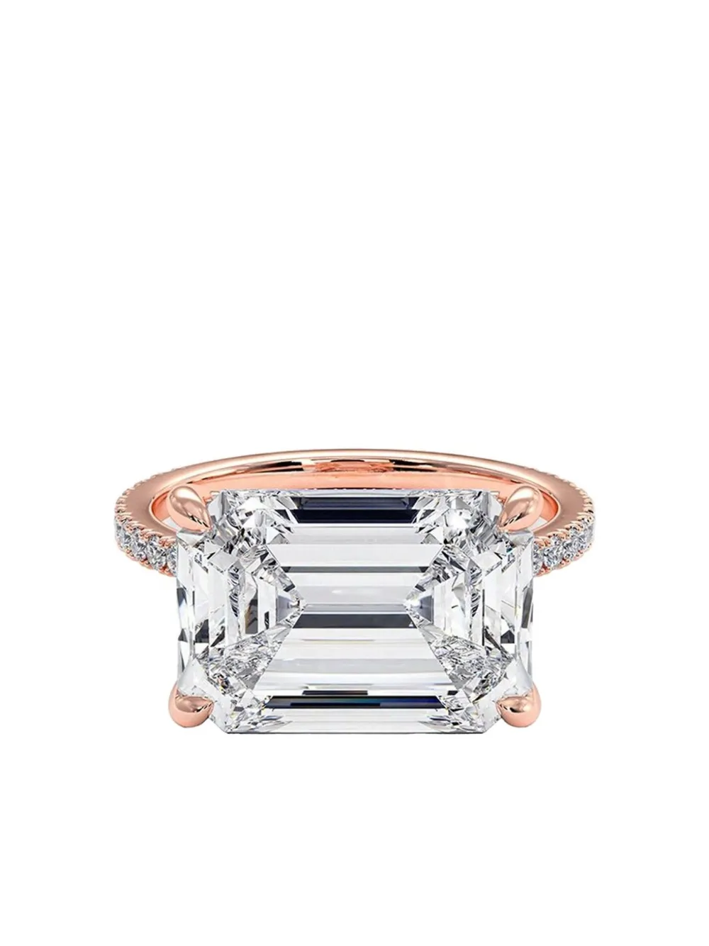 Tilla 14k Rose Gold Lab-grown Diamond Ring In Metallic