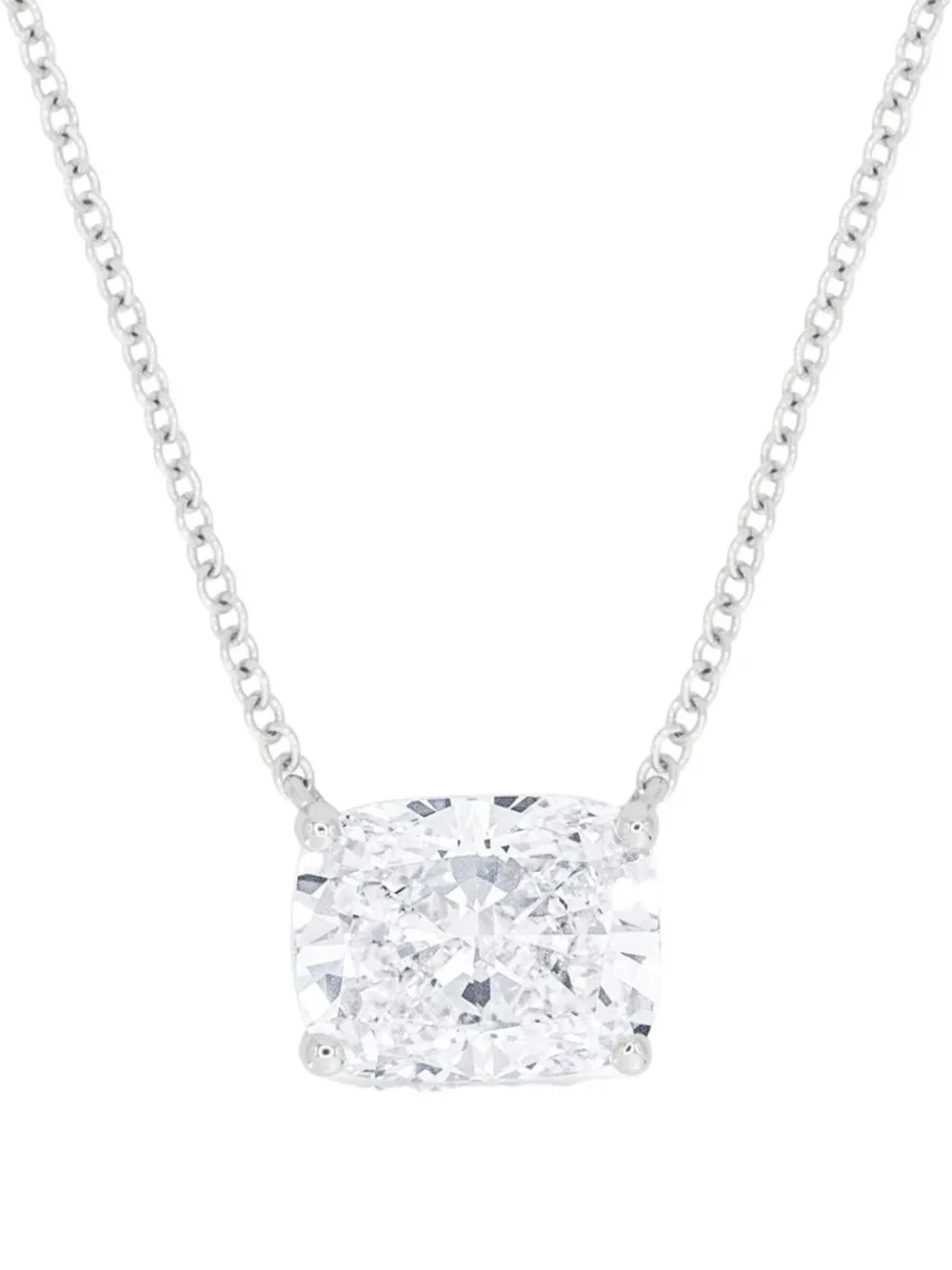 Tilla 14k White Gold Diamond Solitaire Necklace In Silver