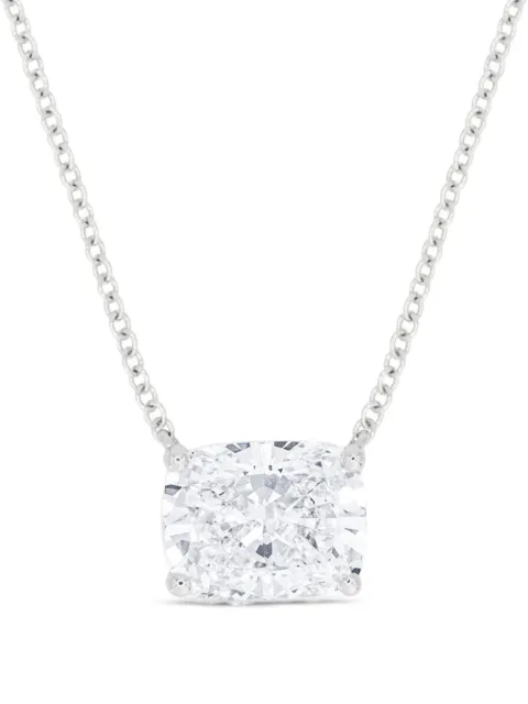 Tilla 14K white gold diamond solitaire necklace