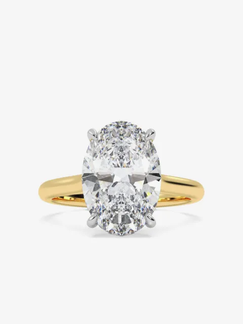 Tilla 14K yellow gold diamond solitaire ring