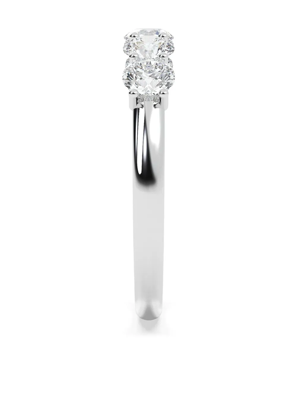 Tilla 14k White Gold Lab-grown Diamond Five-stone Ring In Metallic