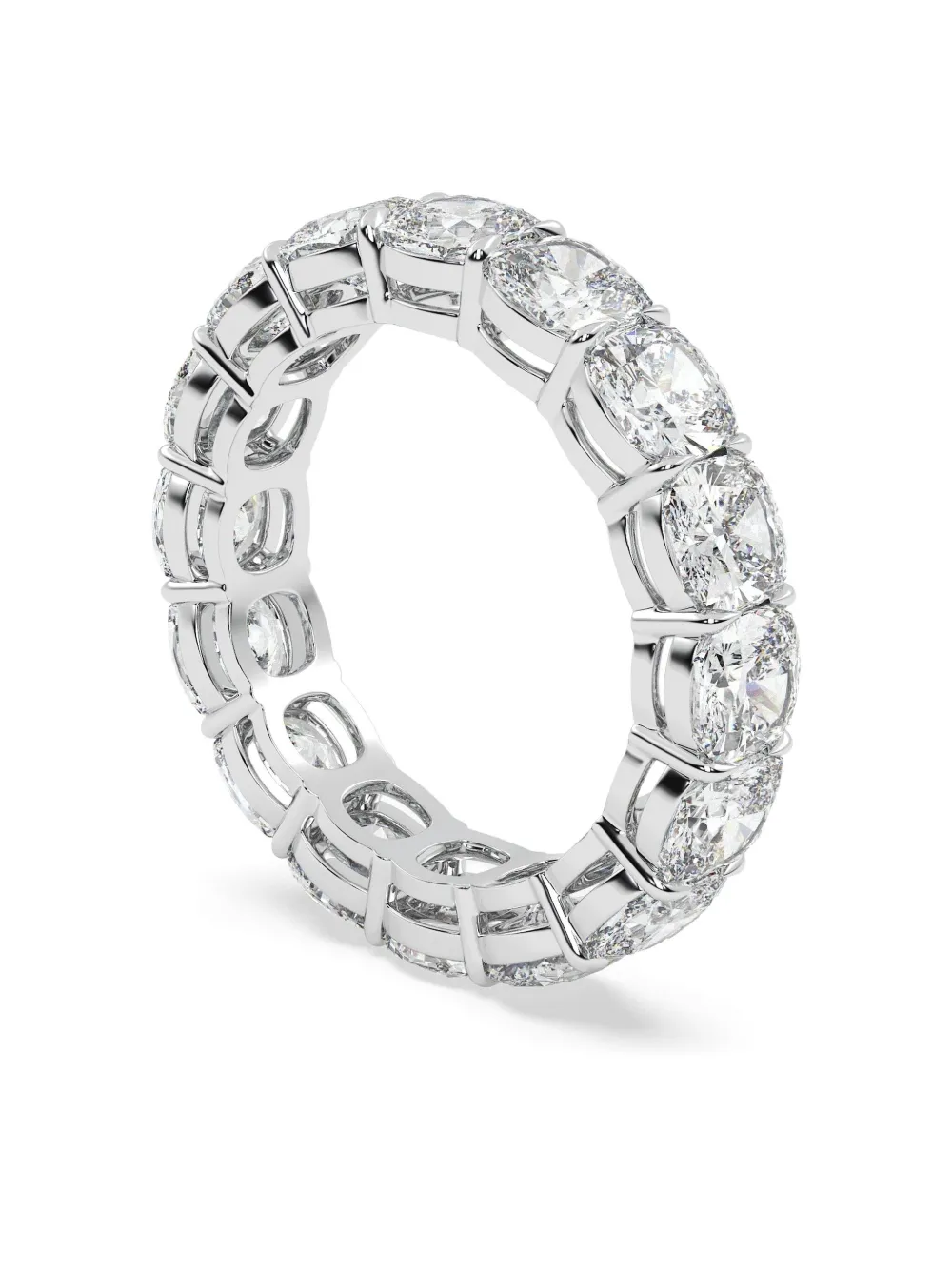 Tilla 14k White Gold Diamond Eternity Ring In Metallic