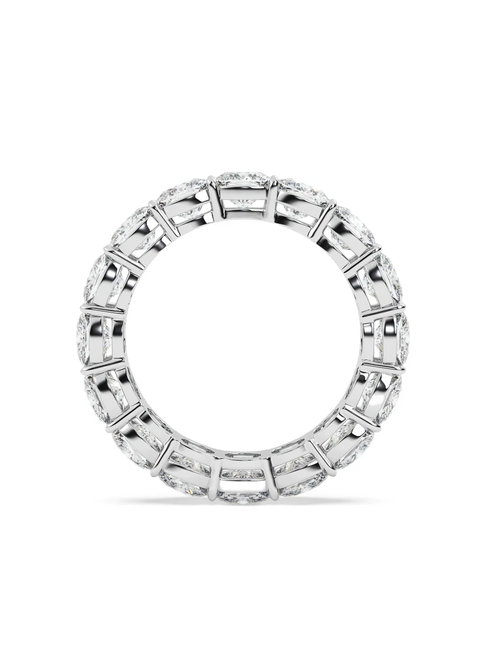 Tilla 14k White Gold Diamond Eternity Ring In Metallic