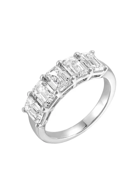 Tilla 14K white gold emerald lab-grown diamond ring
