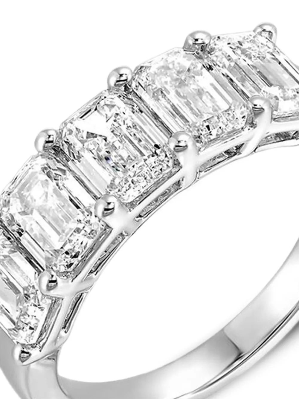 Tilla 14K white gold emerald lab-grown diamond ring | Fine Jewelry | Image 2