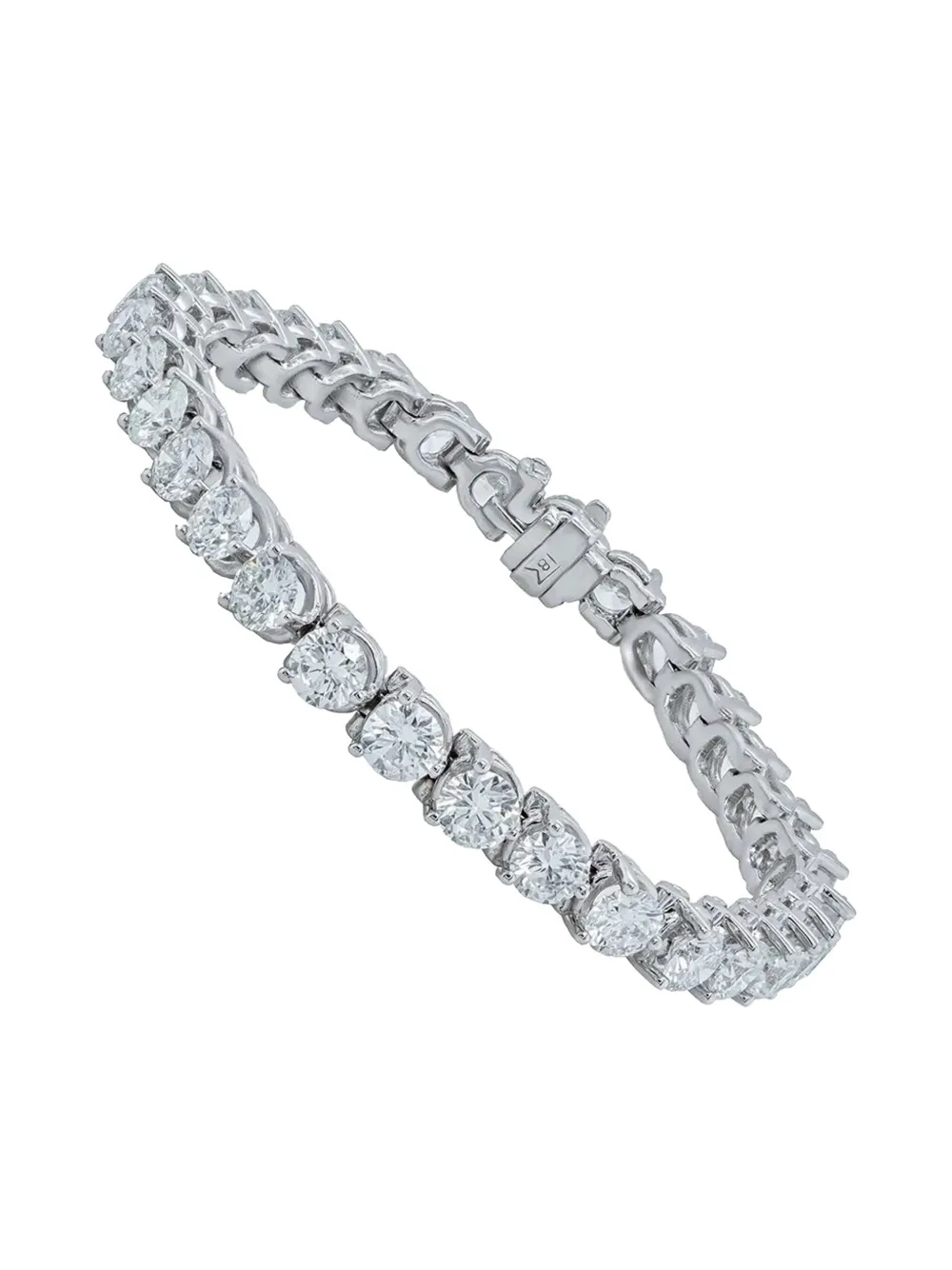 Tilla 14k White Gold Lab-grown Diamond Tennis Bracelet In Metallic