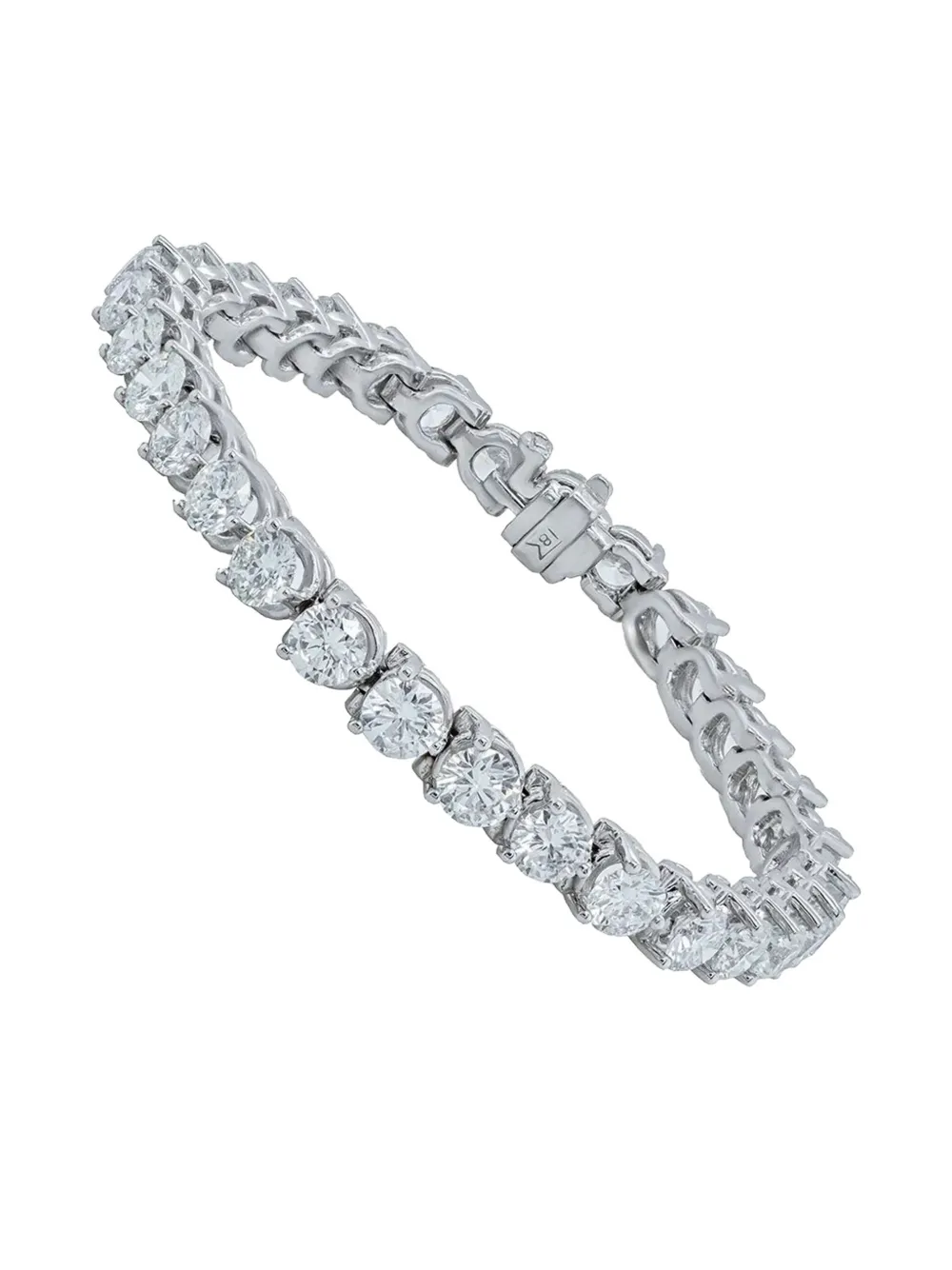 Tilla 14k White Gold Lab-grown Diamond Tennis Bracelet In Metallic