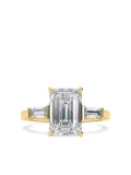 Tilla 14K yellow gold emerald diamond ring