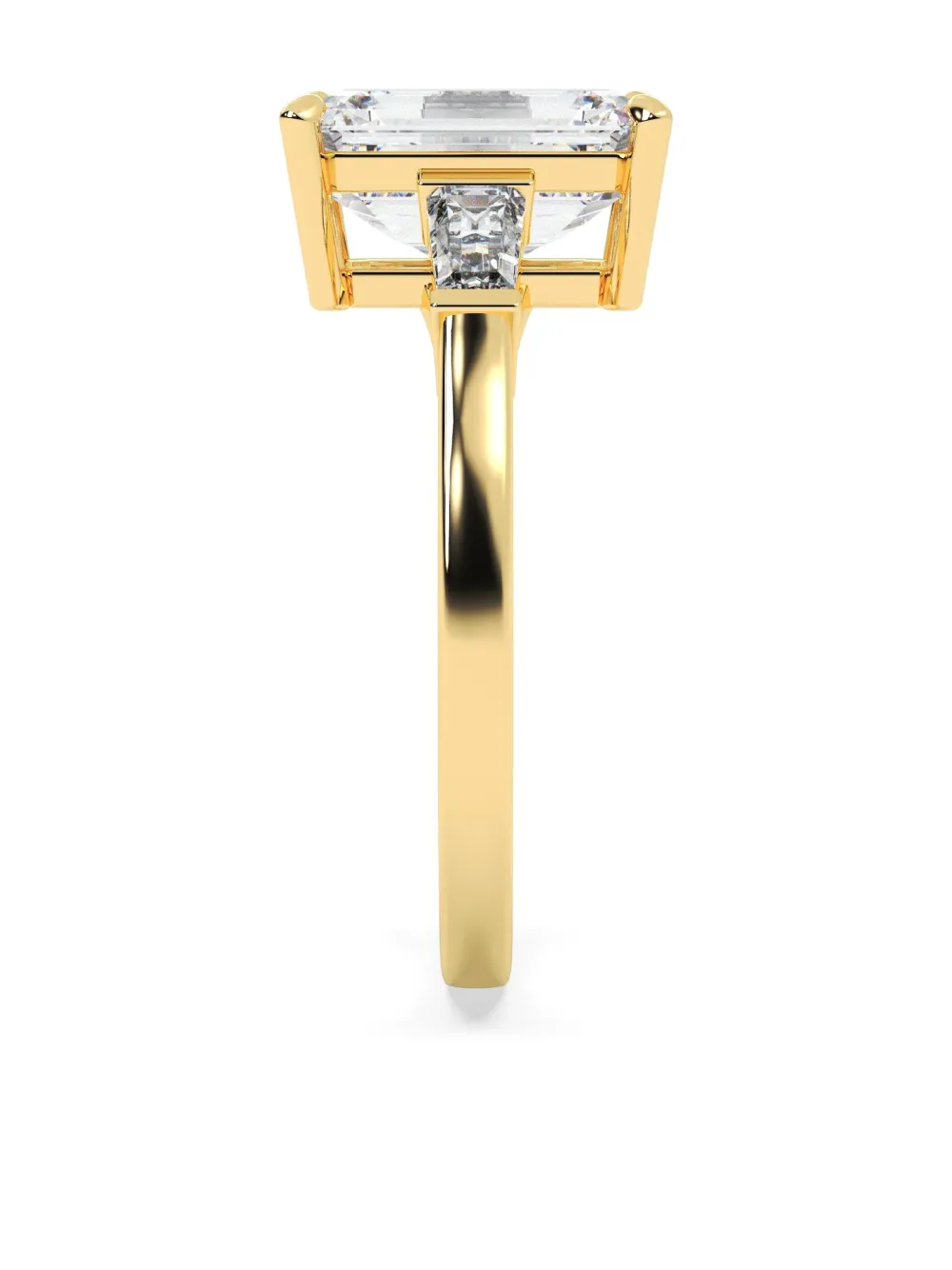 Tilla 14k Yellow Gold Emerald Diamond Ring In Gold
