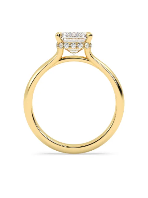 Tilla anillo estilo solitario en oro amarillo de 14kt con diamante