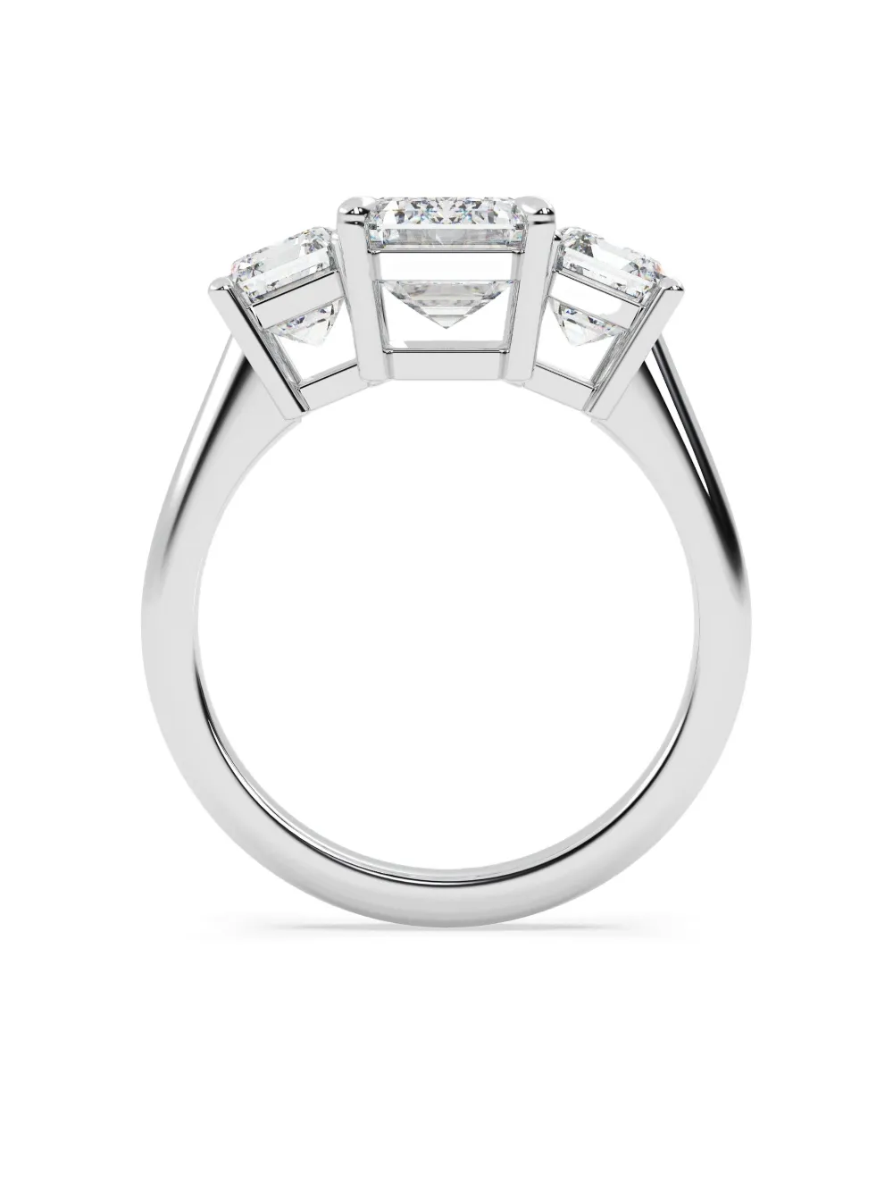 Tilla 14K white gold emerald lab-grown diamond ring | Fine Jewelry | Image 2