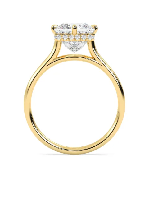 Tilla 14K yellow gold princess lab-grown diamond solitaire ring
