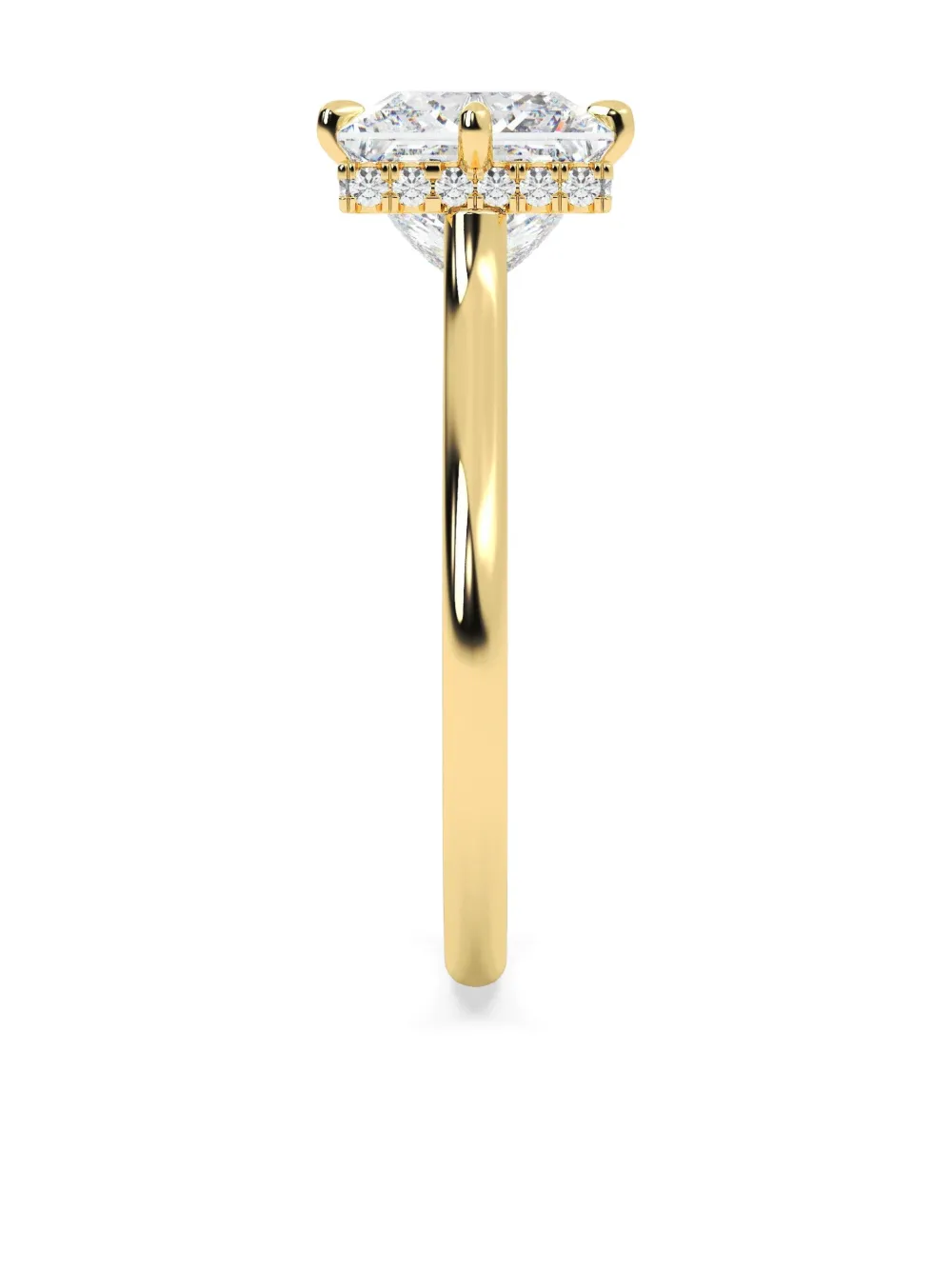 Tilla 14k Yellow Gold Princess Lab-grown Diamond Solitaire Ring In Gold