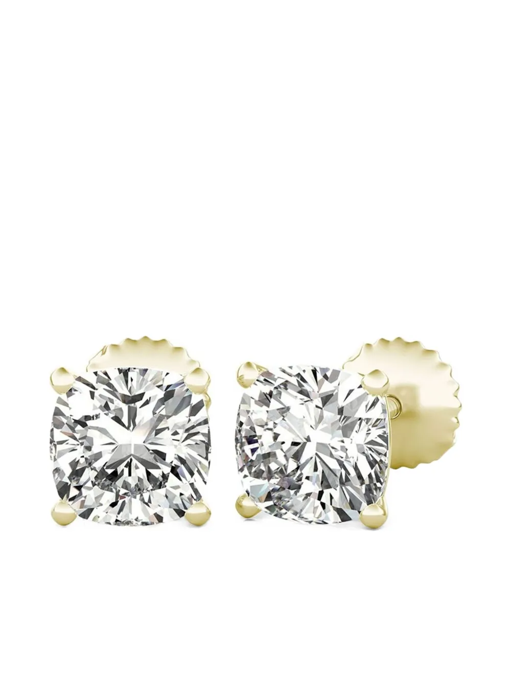Tilla 14K yellow gold diamond stud earrings | Image 2
