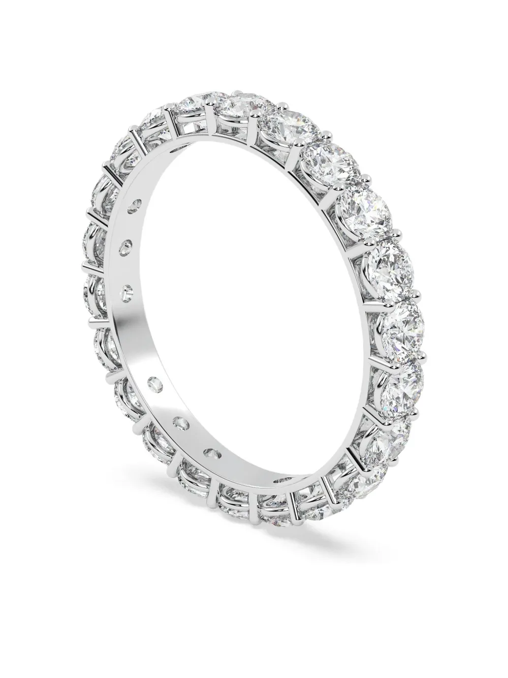 Tilla 14k White Gold Diamond Eternity Ring In Silver