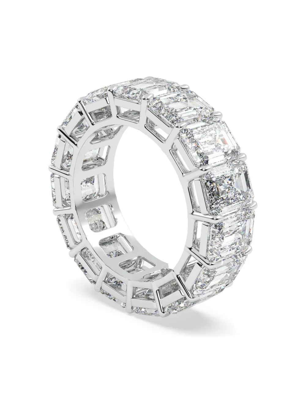 Tilla 14k White Gold Diamond Eternity Ring In Silver