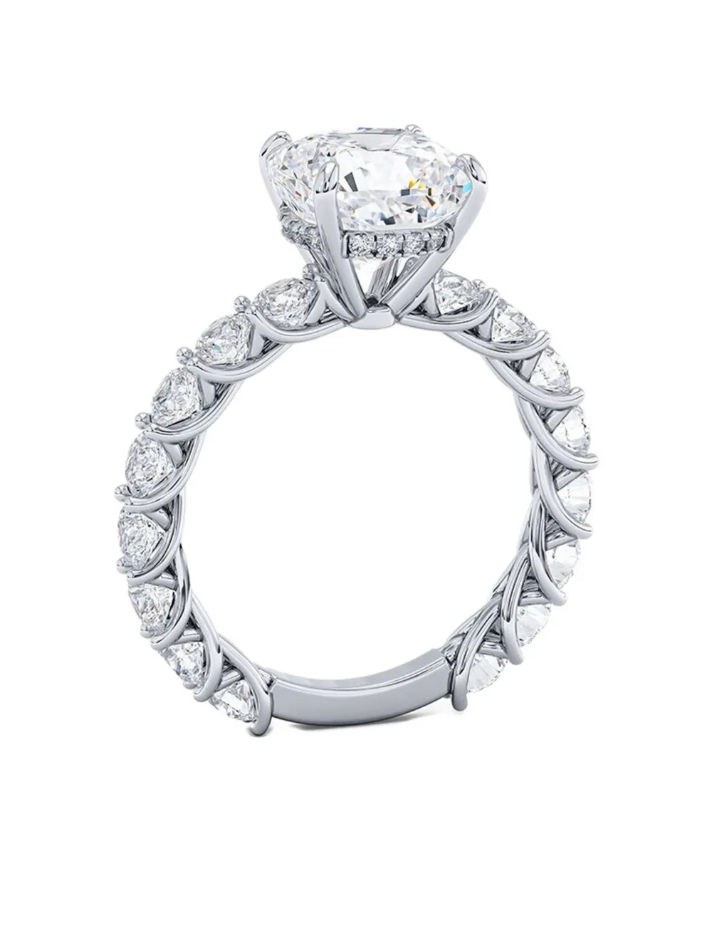 Tilla 14k White Gold Diamond Engagement Ring In Silver