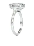 Tilla 14K white gold oval diamond solitaire ring - Silver