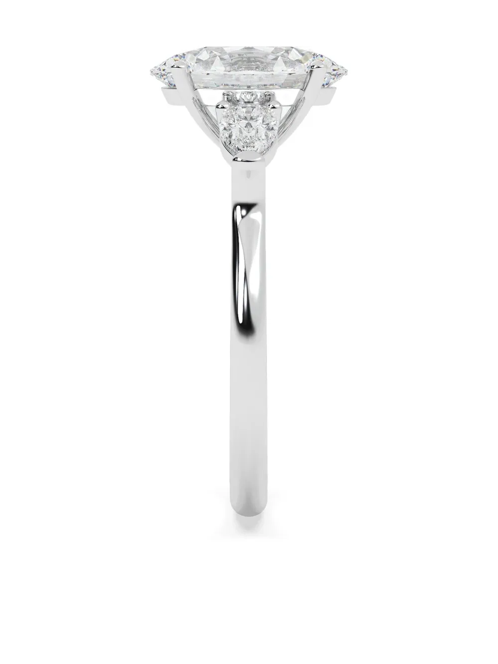 Tilla 14k White Gold Diamond Ring In Silver