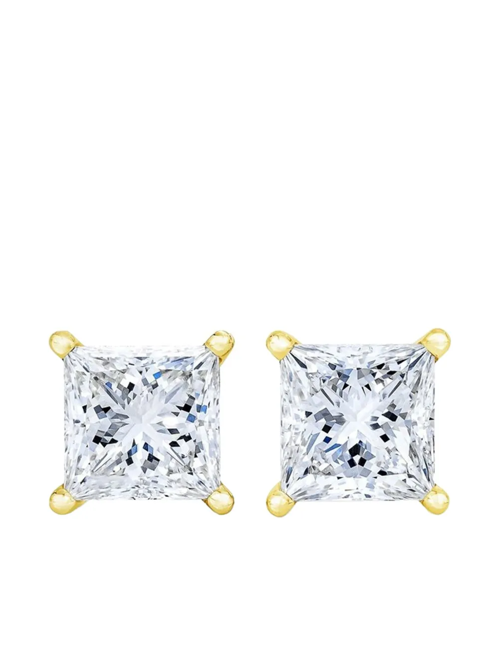 Tilla 14K yellow gold lab-grown diamond stud earrings | Gold | Image 1