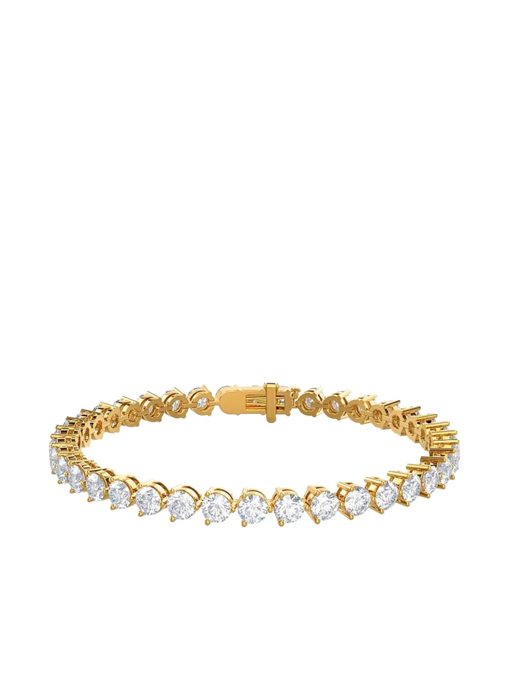 Tilla 14k Yellow Gold Lab-grown Diamond Tennis Bracelet In Gold