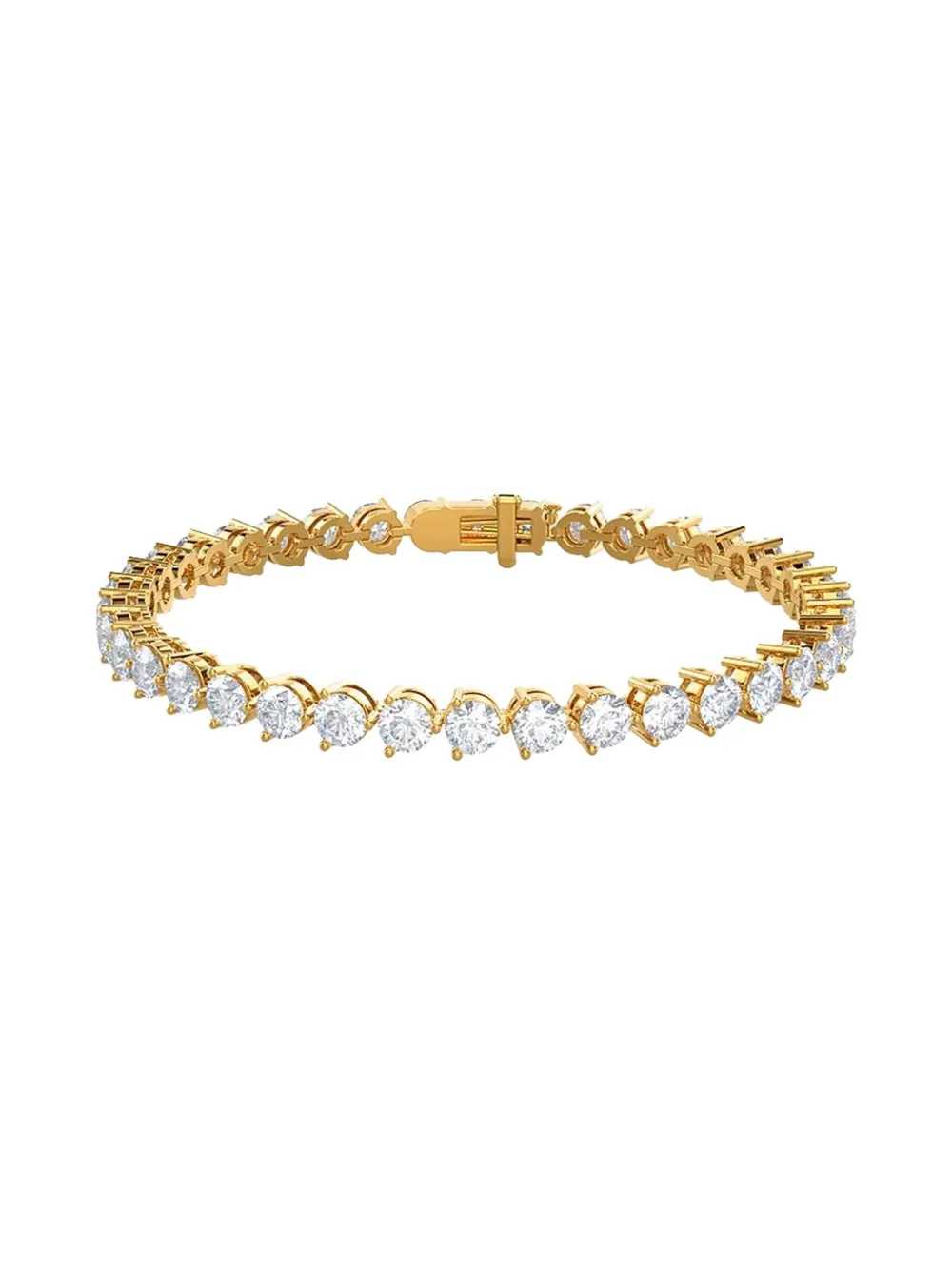 Tilla 14k Yellow Gold Lab-grown Diamond Tennis Bracelet In Gold