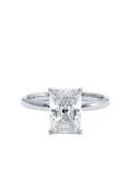 Tilla 14K white gold radiant diamond solitaire ring - Silver