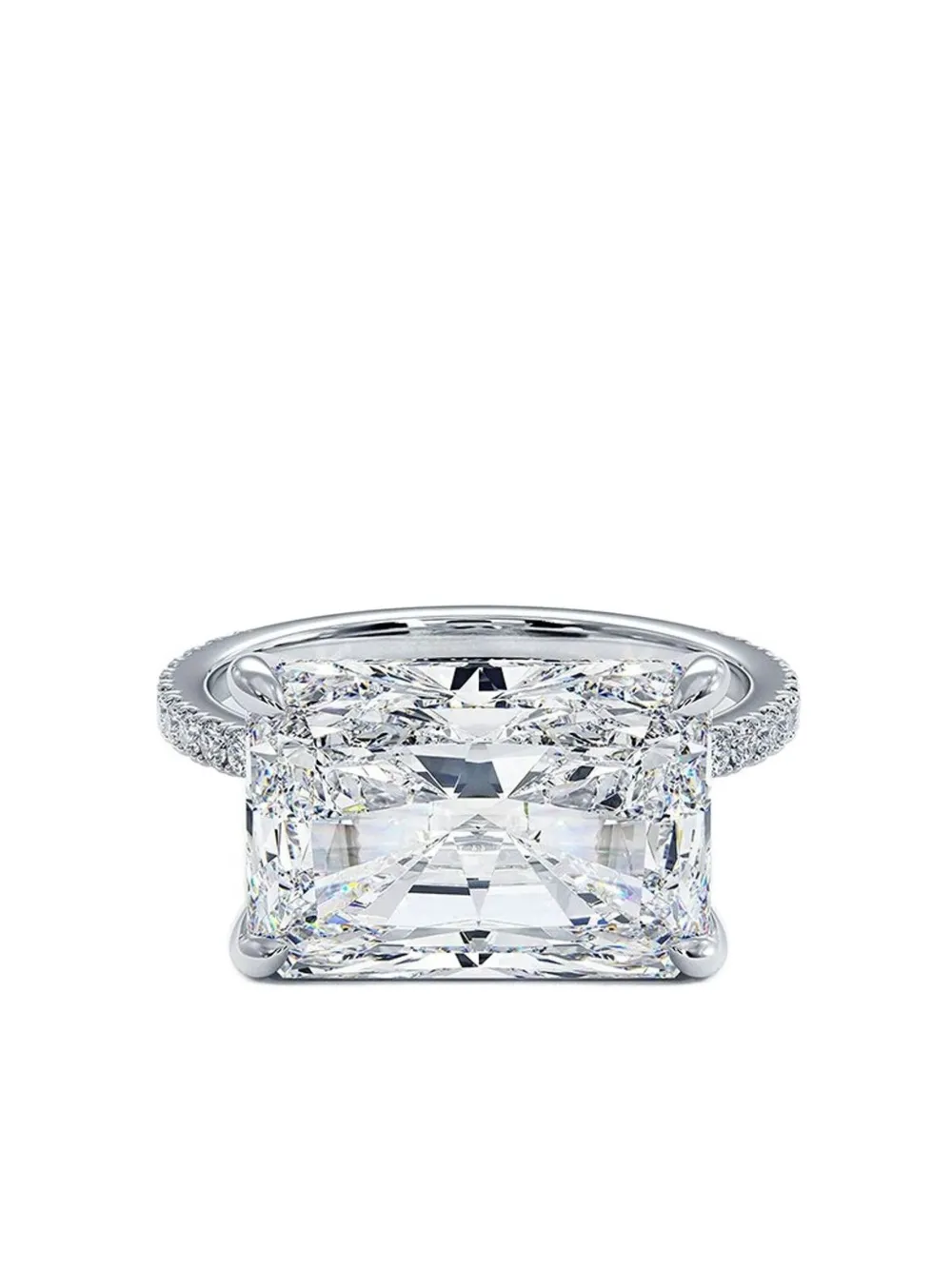 Tilla 14k White Gold Diamond Accented Ring In Silver