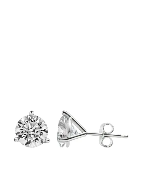 Tilla aretes en oro blanco de 14kt con diamante de laboratorio