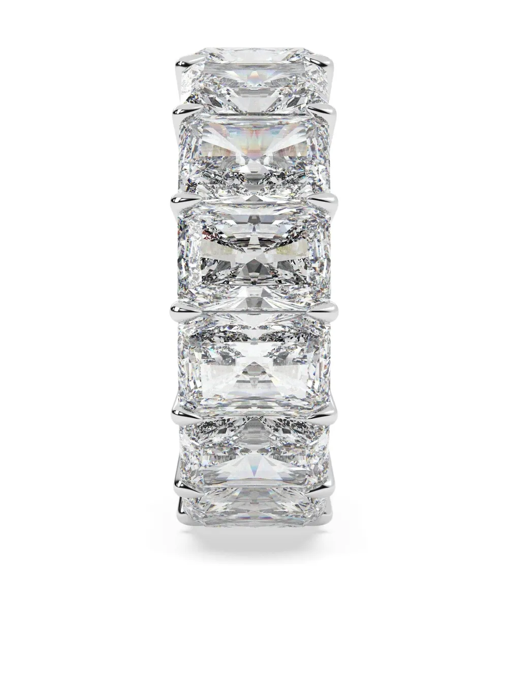  Tilla 14k White Gold Diamond Eternity Ring - Silver 