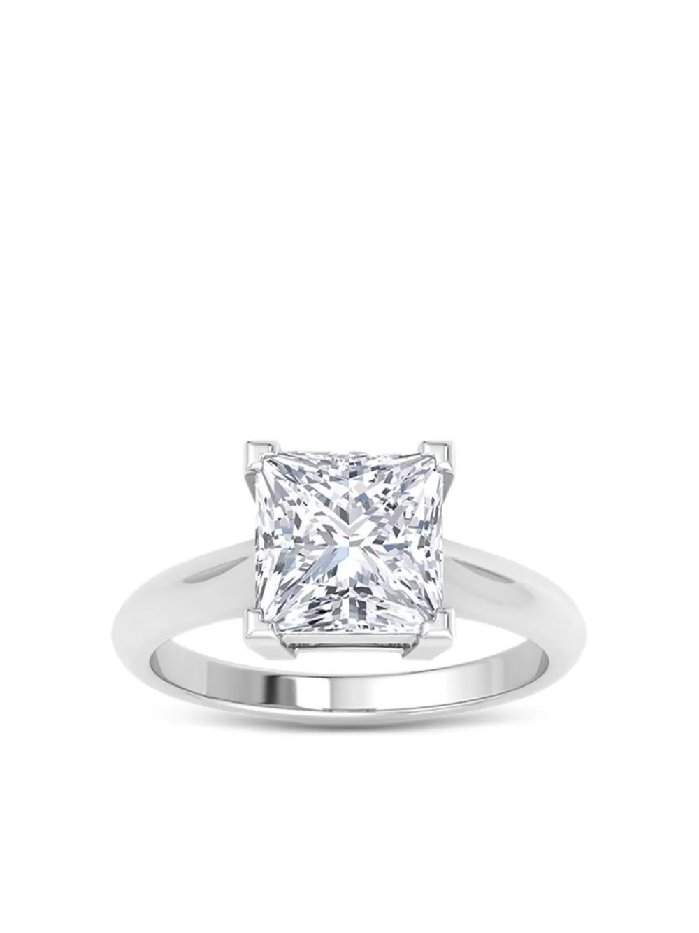 Tilla 14K white gold lab-grown diamond solitaire ring | Silver | Image 1