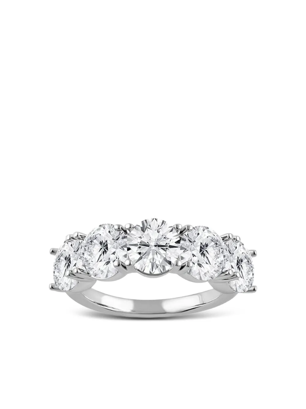 Tilla 14K white gold Five-Stone lab-grown diamond ring | Silver | Image 1